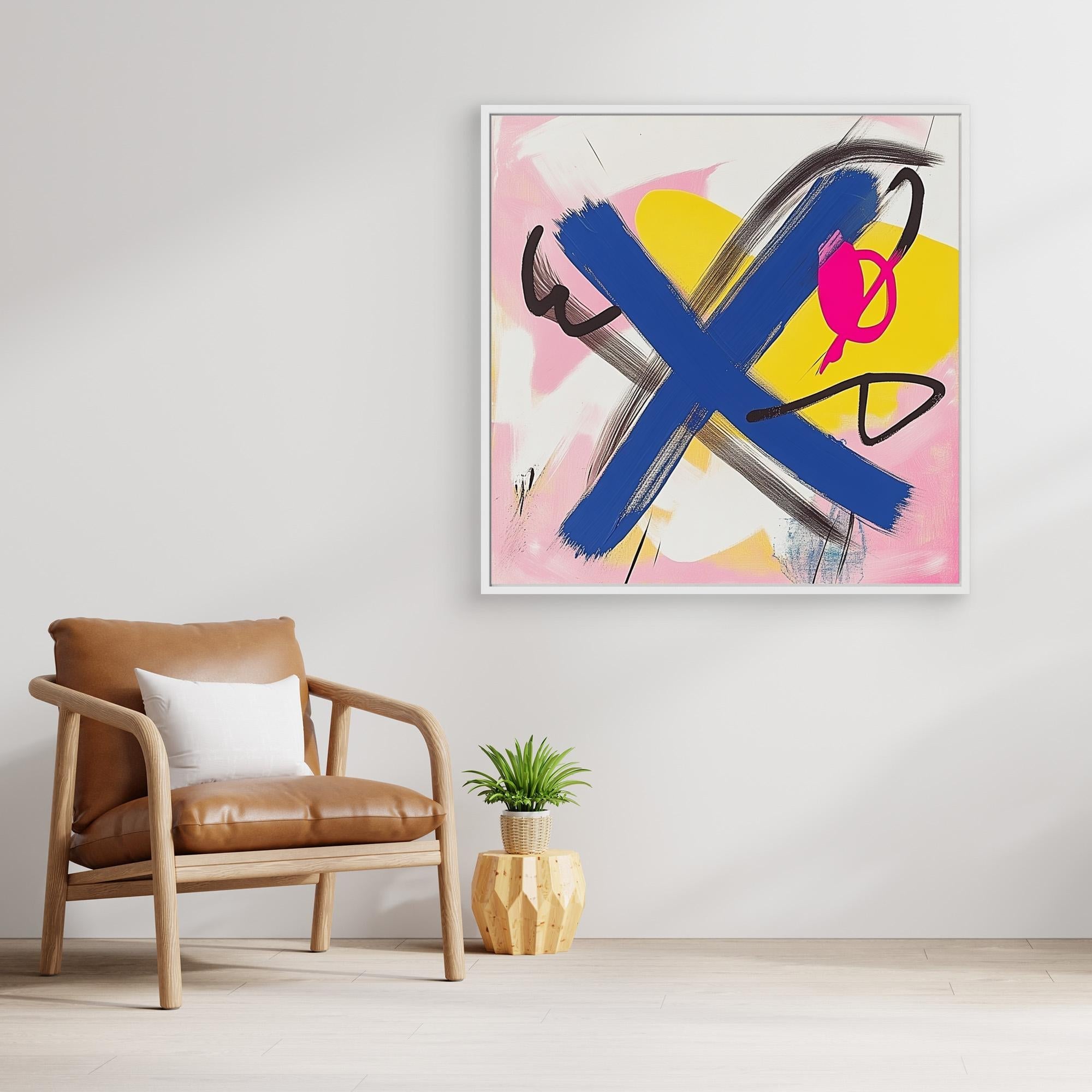 Canvas Print: "Vibrant Chaos" – Abstract Wall Art modern abstract canvas wall art by Rossetti Art – luxury interior design artwork for living room, bedroom, office – Contemporary Art for Sale contemporary art piece Contemporary art print