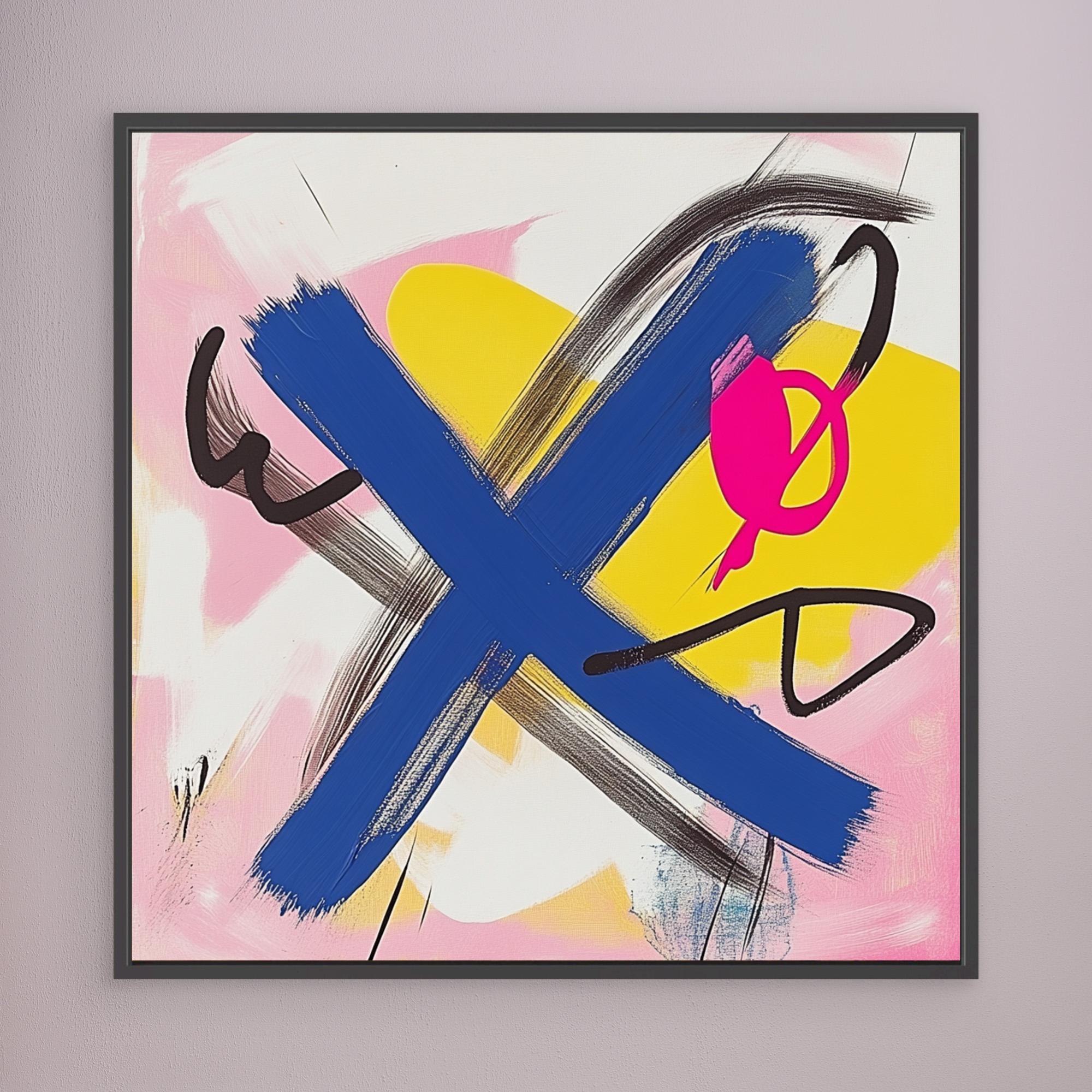 Canvas Print: "Vibrant Chaos" – Abstract Wall Art modern abstract canvas wall art by Rossetti Art – luxury interior design artwork for living room, bedroom, office – Contemporary Art for Sale contemporary art piece Contemporary art print