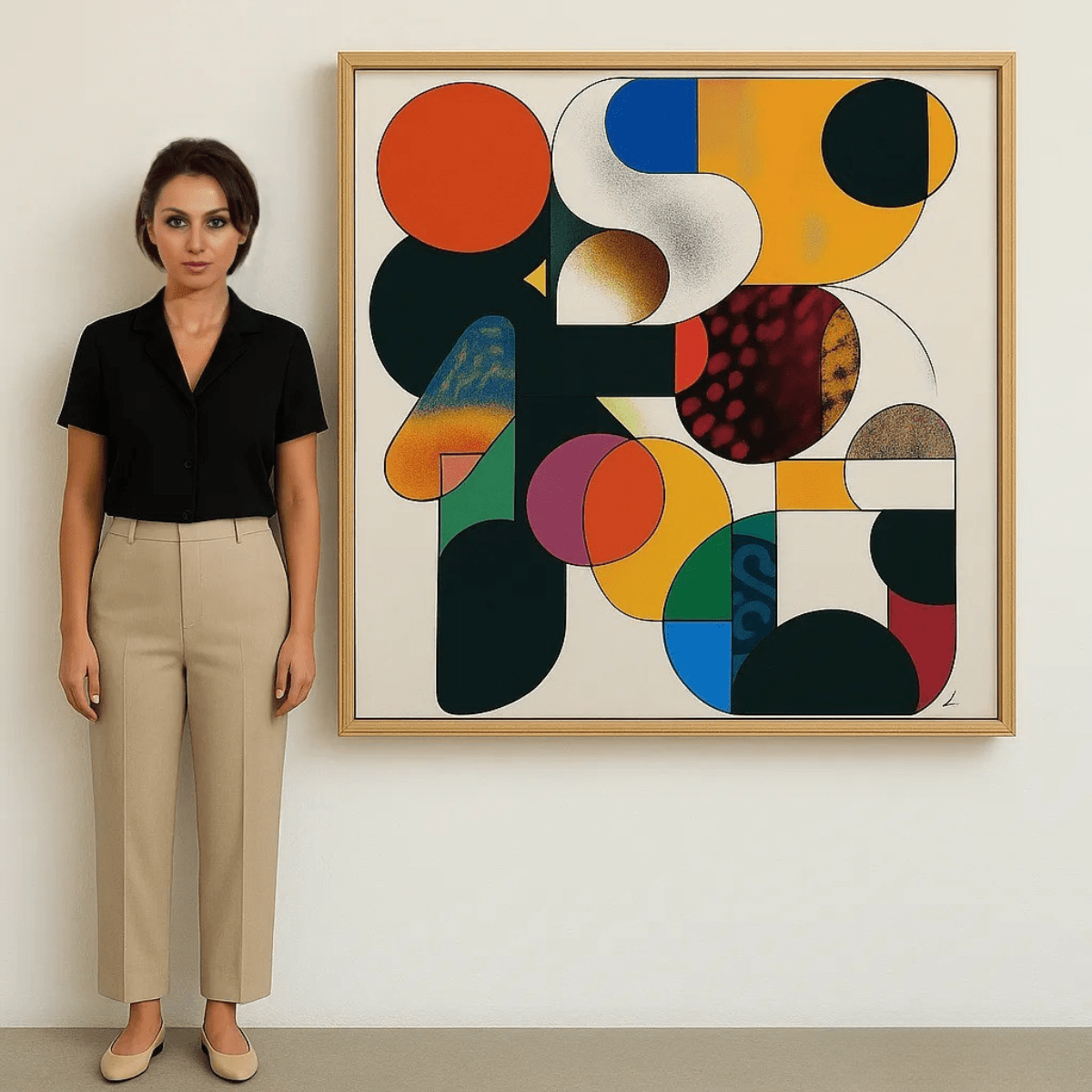 Canvas Print : Vibrant Geometry - Abstract Wall Art | Modern Canvas Print modern abstract canvas wall art by Rossetti Art – luxury interior design artwork for living room, bedroom, office – Canvas Print : Vibrant Geometry contemporary wall painting handmade wall art