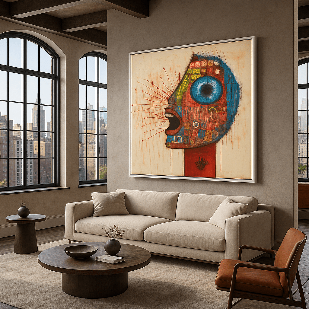 Canvas Print : "Visionary Chaos" – Abstract Expressionist modern abstract canvas wall art by Rossetti Art – luxury interior design artwork for living room, bedroom, office – Contemporary Art for Sale Contemporary Canvas Art Contemporary canvas print