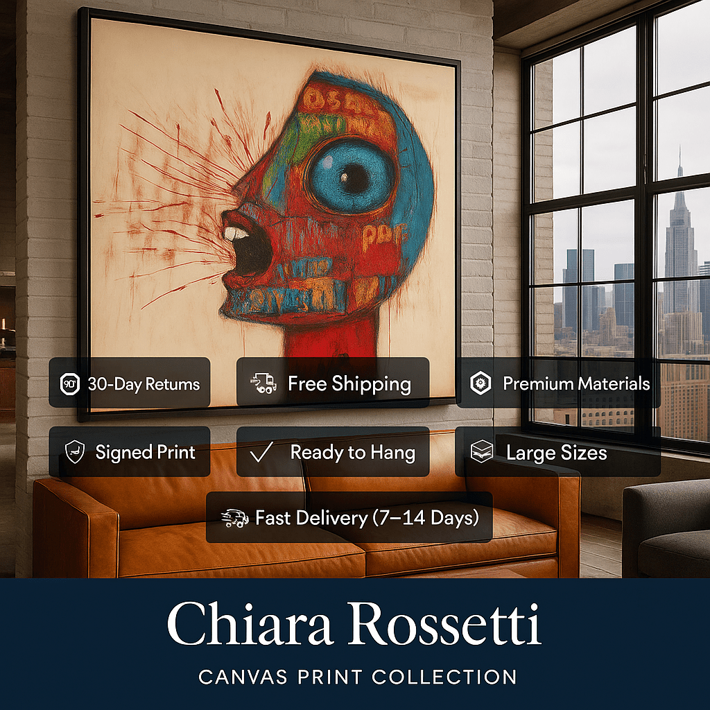 Canvas Print : "Visionary Chaos" – Abstract Expressionist modern abstract canvas wall art by Rossetti Art – luxury interior design artwork for living room, bedroom, office – Contemporary Art for Sale Contemporary Canvas Art Contemporary canvas print