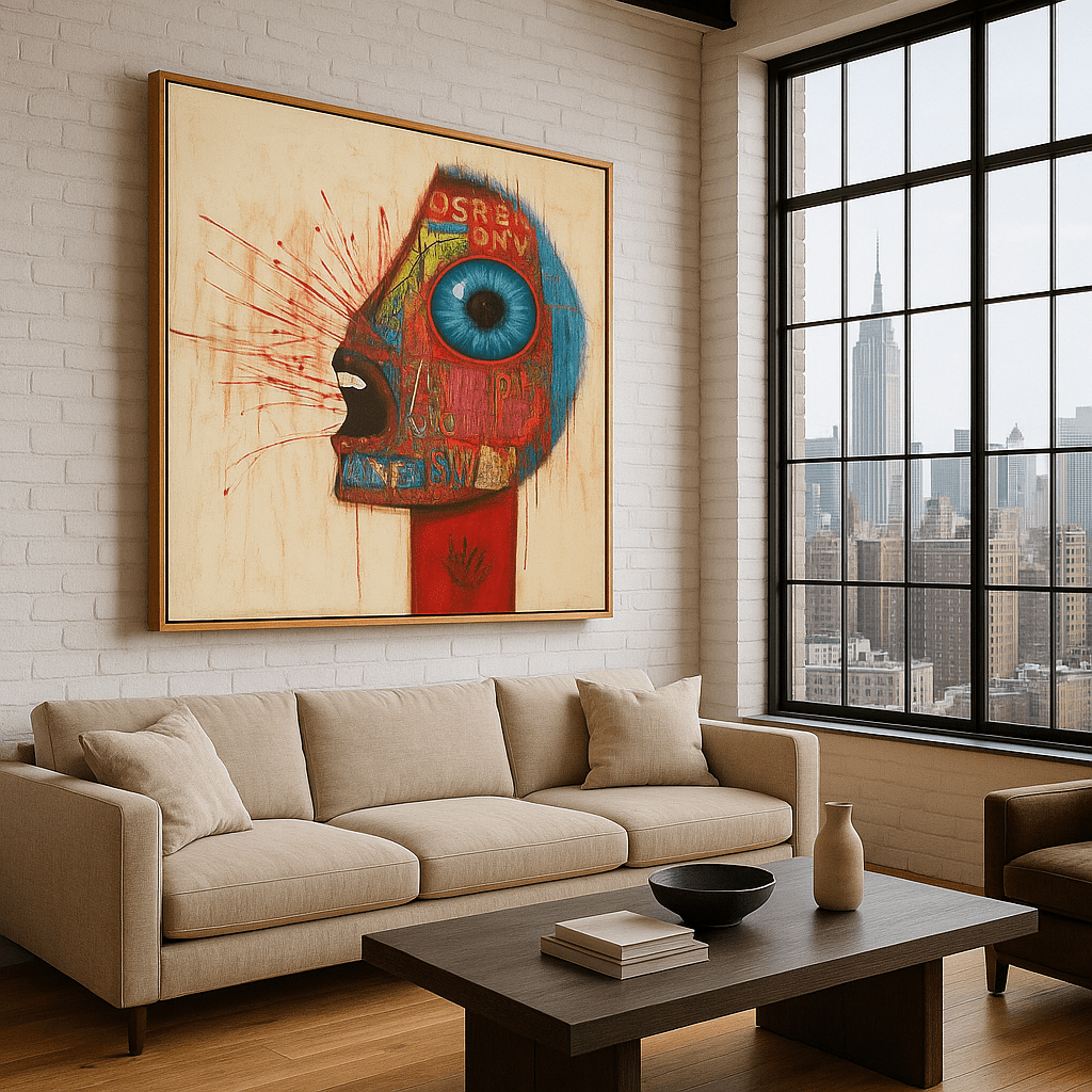 Canvas Print : "Visionary Chaos" – Abstract Expressionist modern abstract canvas wall art by Rossetti Art – luxury interior design artwork for living room, bedroom, office – Contemporary Art for Sale Contemporary Canvas Art Contemporary canvas print
