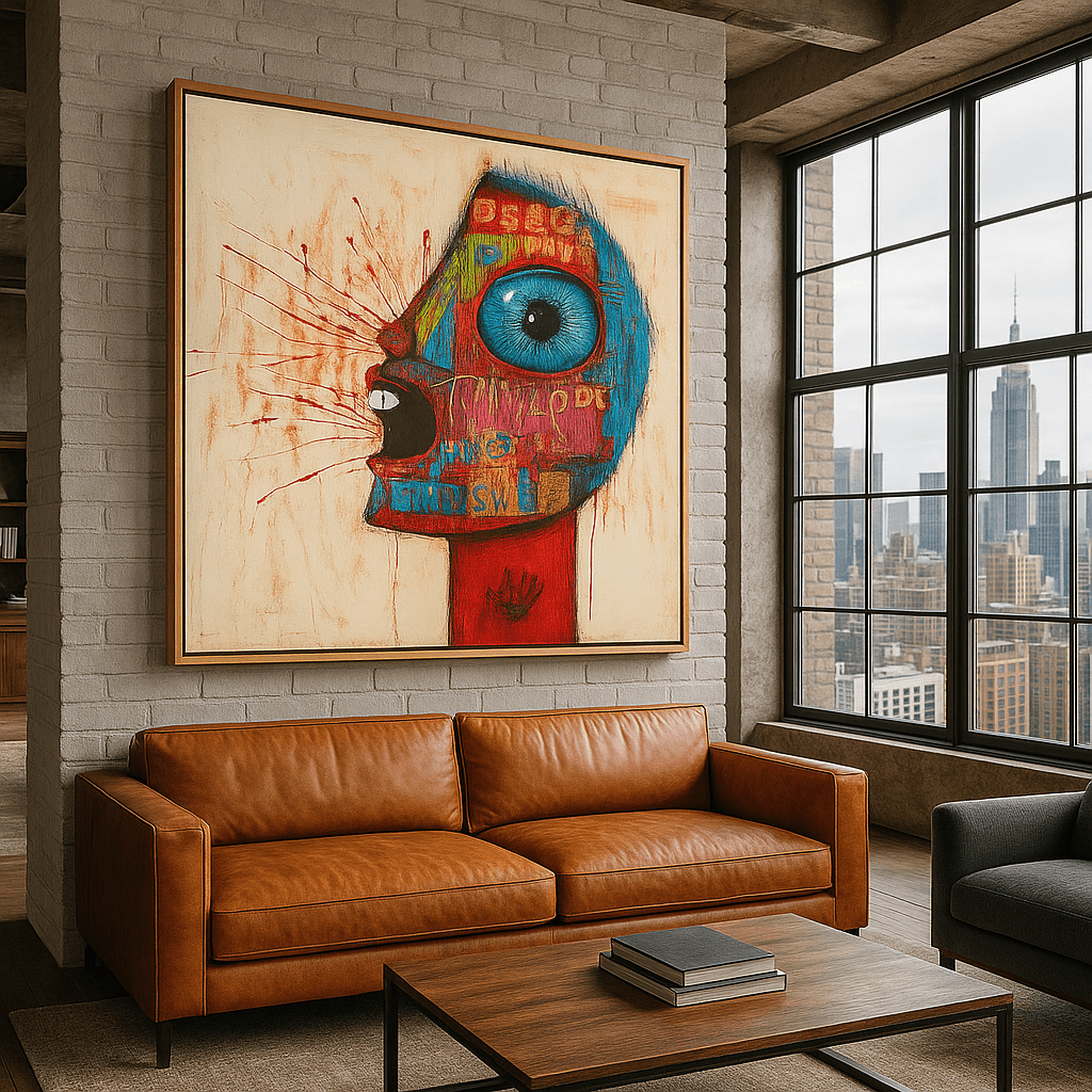 Canvas Print : "Visionary Chaos" – Abstract Expressionist modern abstract canvas wall art by Rossetti Art – luxury interior design artwork for living room, bedroom, office – Contemporary Art for Sale Contemporary Canvas Art Contemporary canvas print