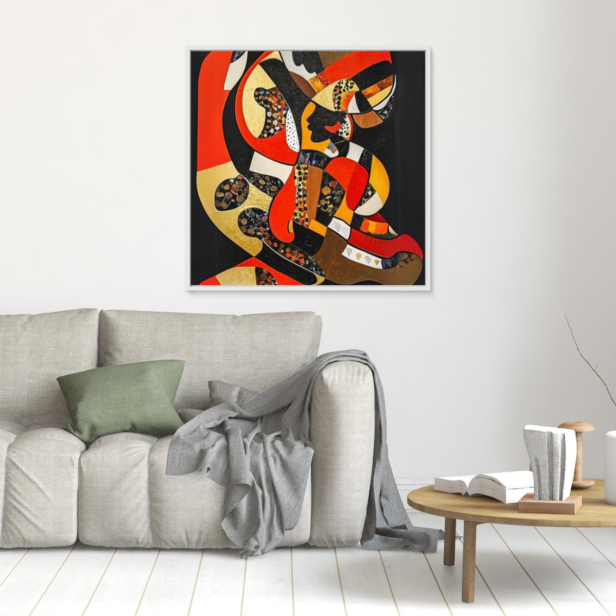 Canvas Print: "Vivid Symphony of Shapes and Colors" modern abstract canvas wall art by Rossetti Art – luxury interior design artwork for living room, bedroom, office – Abstract Canvas Art