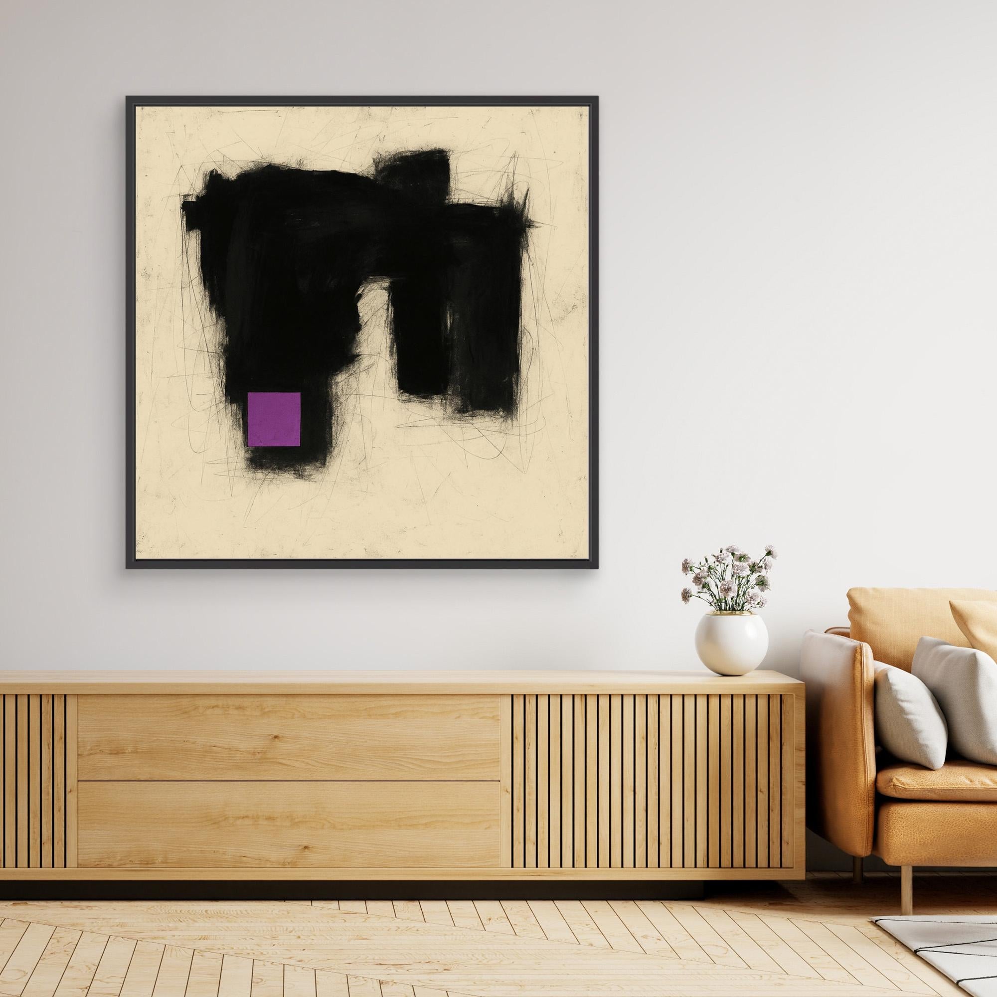 Canvas Print: Void & Violet – Minimalist Abstract Geometric Art - Chiara Rossetti
