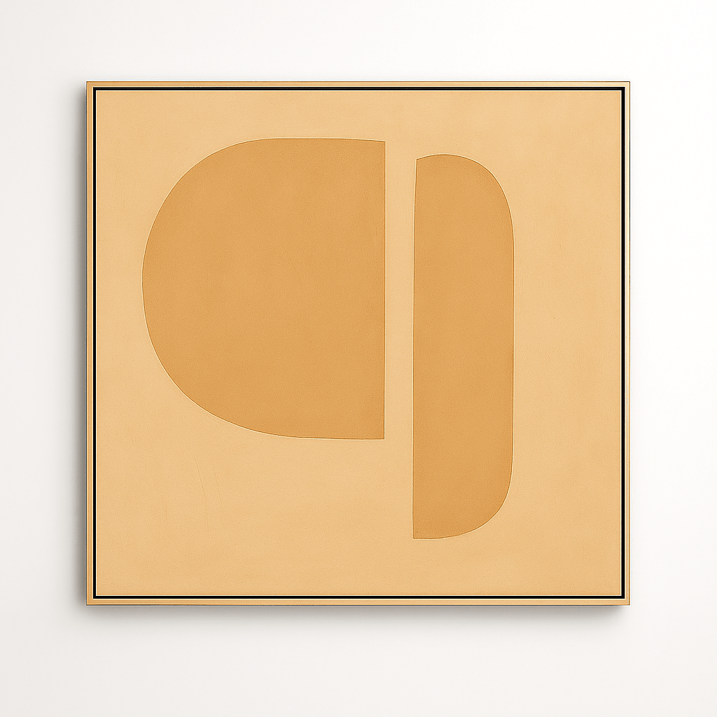 Canvas Print: Wabi Sabi Harmony - Wabi Sabi Minimalist Geometric Canvas Print modern abstract canvas wall art by Rossetti Art – luxury interior design artwork for living room, bedroom, office – abstract wall art canvas print art Chiara Rossetti