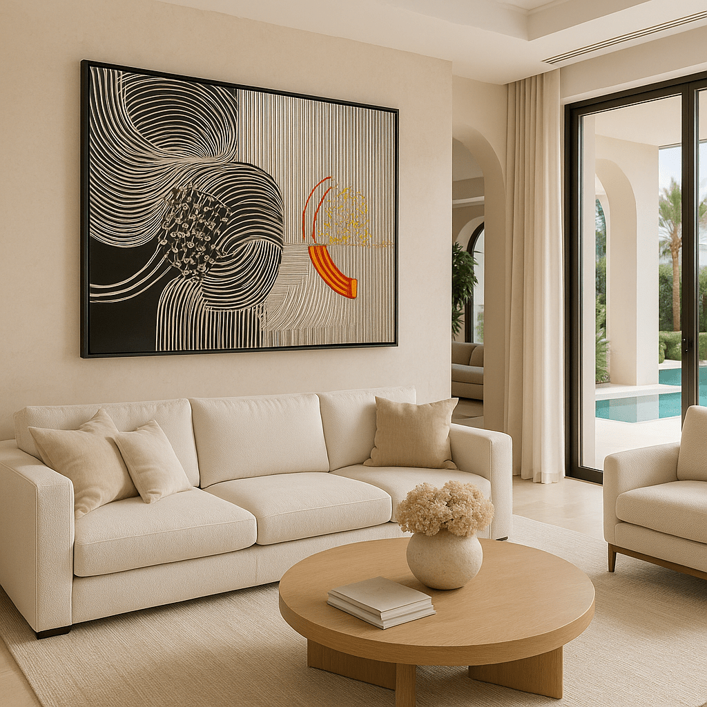 Canvas Print : Waves of Harmony - Modern Abstract Canvas Art - Chiara Rossetti