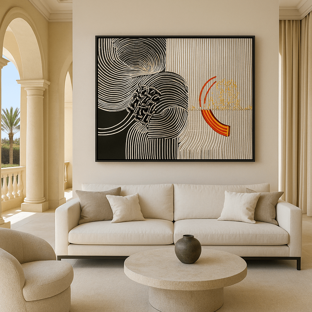 Canvas Print : Waves of Harmony - Modern Abstract Canvas Art - Chiara Rossetti