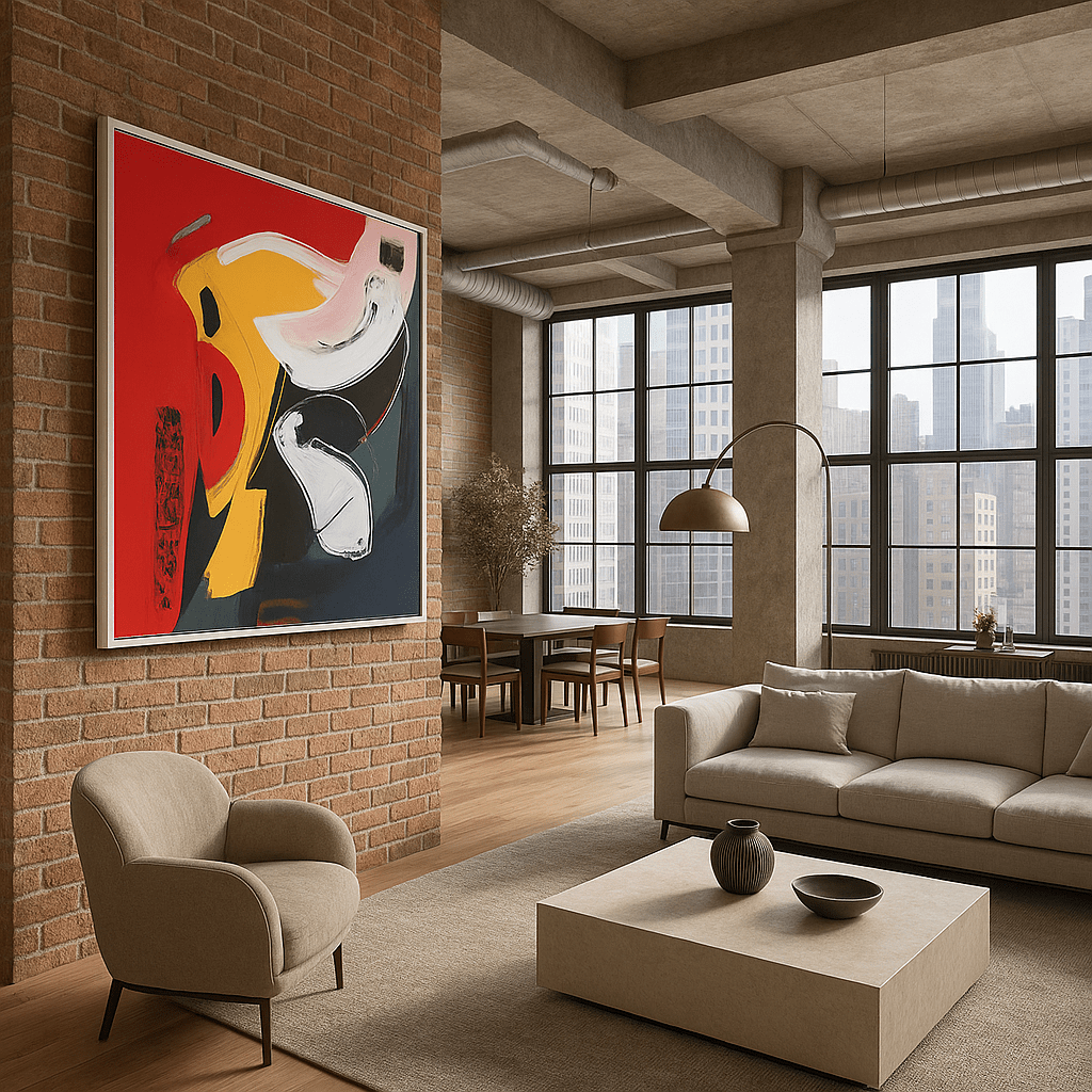 Canvas Print : "Whirl of Color" - Expressionist Art Print modern abstract canvas wall art by Rossetti Art – luxury interior design artwork for living room, bedroom, office – contemporary art piece Contemporary Canvas Art Contemporary canvas print