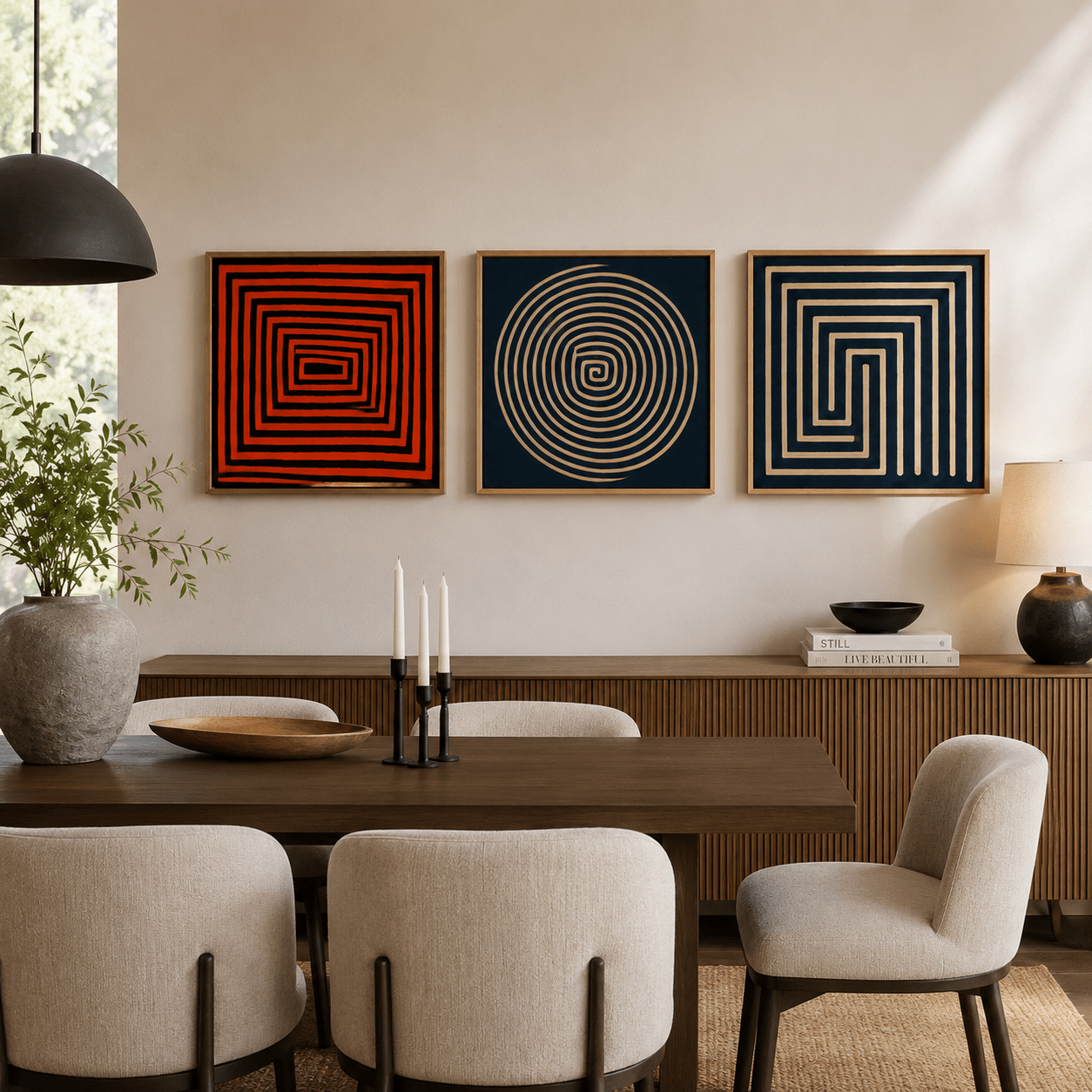 Canvas Wall Art Set of 3 — Triad | Rossetti Art