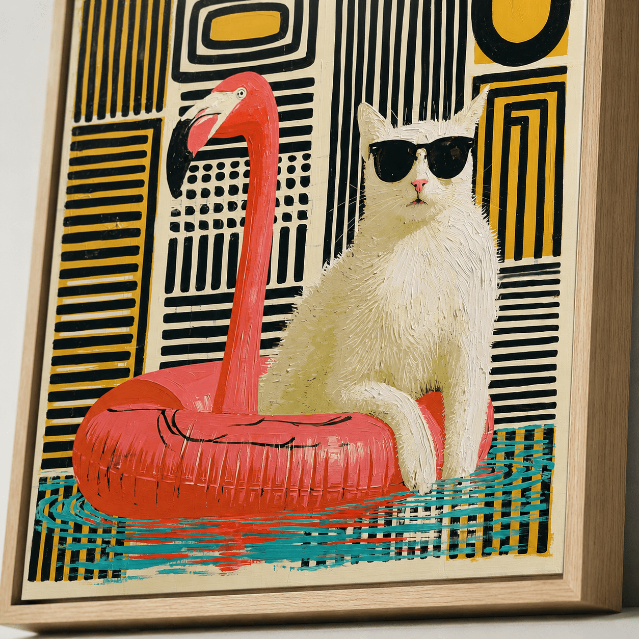 Cat Art Print Abstract — Float On by Rossetti Art