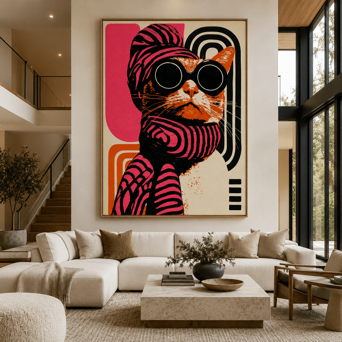 Cat Art Print Canvas — The Stylist by Rossetti Art