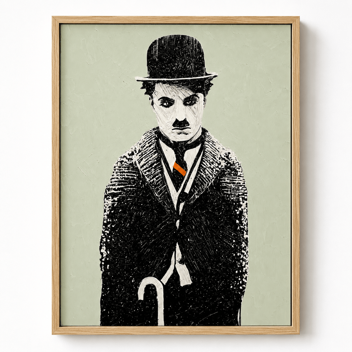 Charlie Chaplin Portrait Canvas Print — The Tramp by Rossetti Art