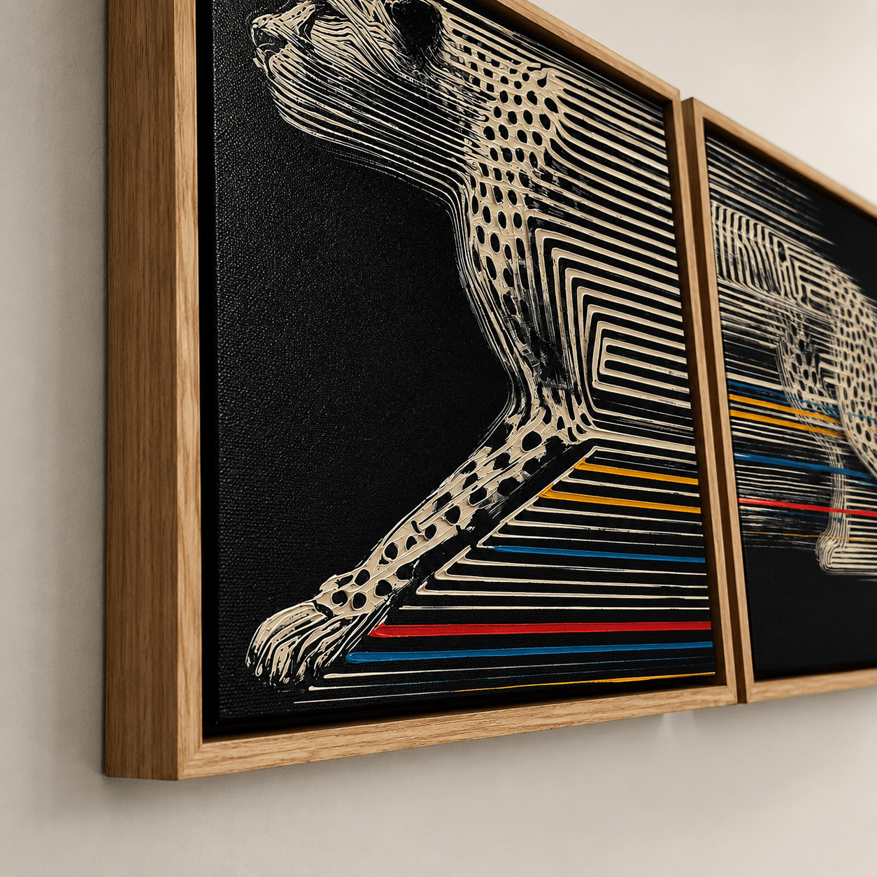 Cheetah Wall Art Set of 2 — Velocity | Rossetti Art