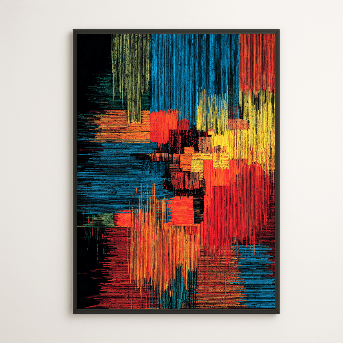 Chromatic Symphony – Large Colorful Abstract Wall Art Canvas Print for Modern Living Rooms modern abstract canvas wall art by Rossetti Art – luxury interior design artwork for living room, bedroom, office – figurative modern abstract modern abstract artwork