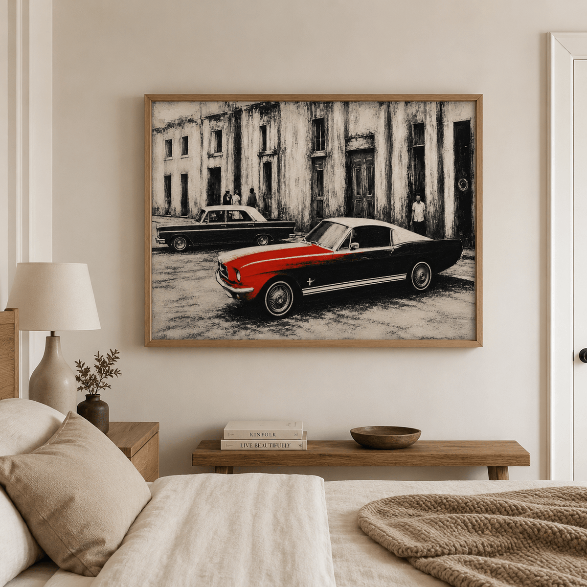 Classic Car Wall Art Canvas Print — Havana Red by Rossetti Art