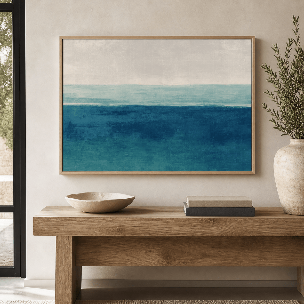 Coastal Wall Art Canvas Print — Cerulean Still by Rossetti Art
