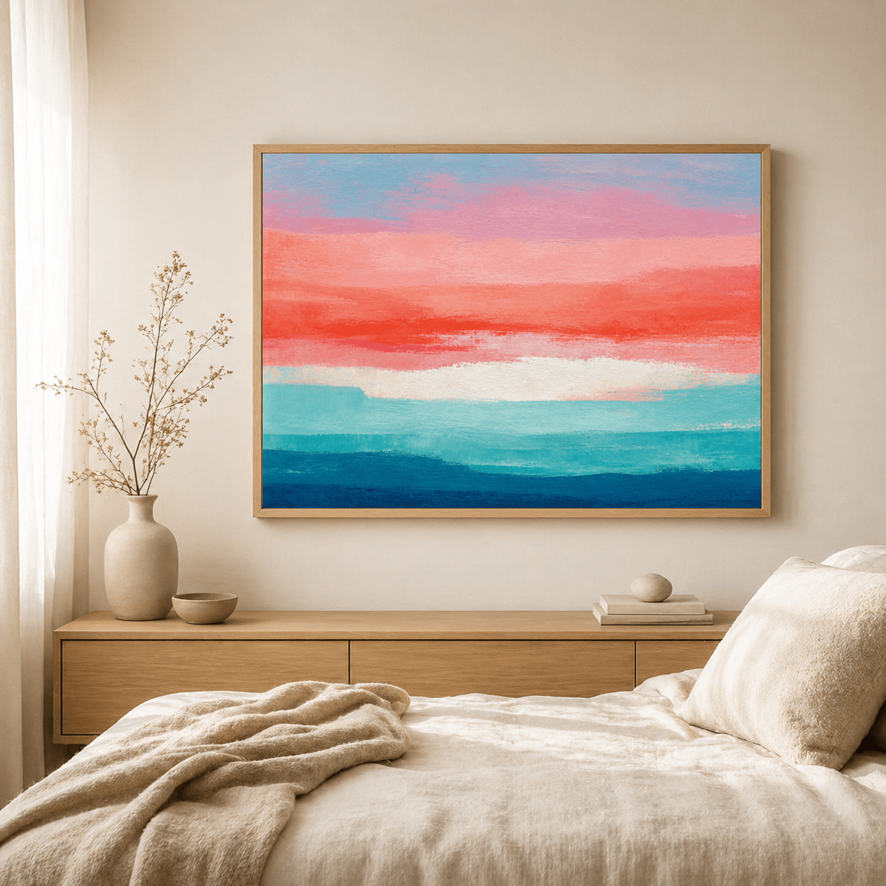 Color Field Painting — Coral Tide by Rossetti Art