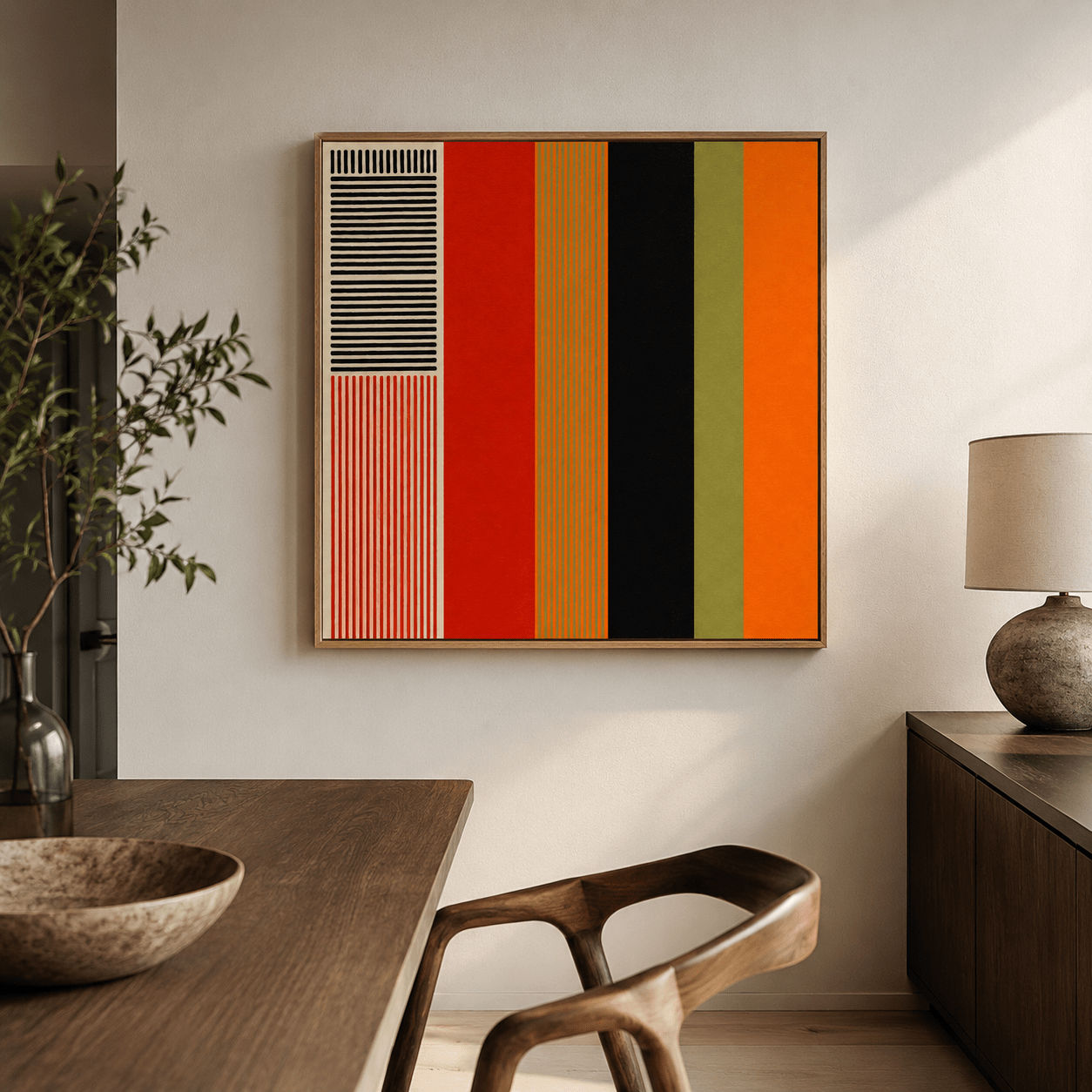 Colorful Abstract Wall Art Canvas Print — Chromatic Divide by Rossetti Art