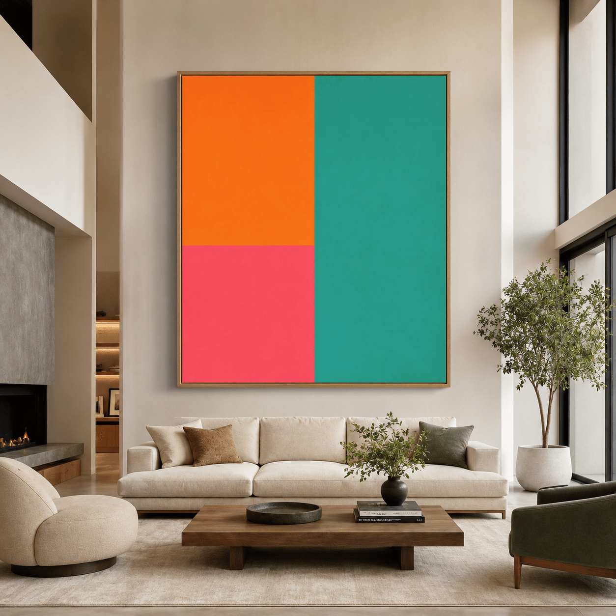 Colorful Wall Art for Living Room — Split Horizon by Rossetti Art
