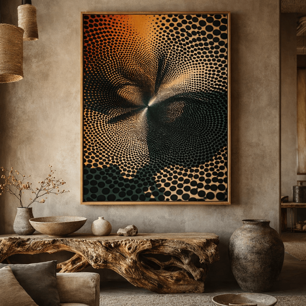 Contemporary Abstract Art Prints - Halftone Vortex