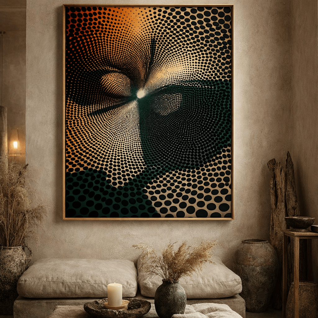 Contemporary Abstract Art Prints - Halftone Vortex