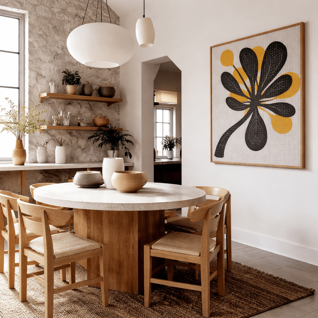 Contemporary Abstract Floral Canvas Print