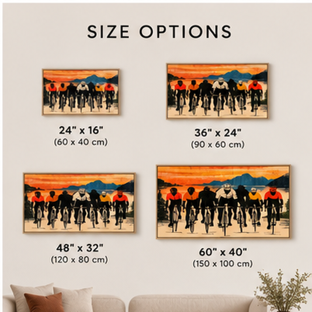 Cycling Art Print – Lakeside Peloton by Rossetti Art
