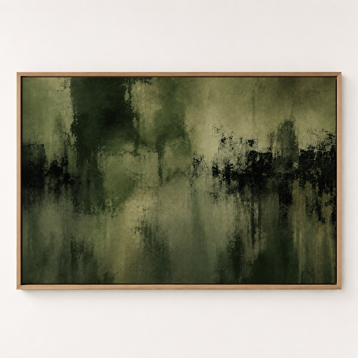 Dark Green Wall Art Canvas Print — Forest Veil by Rossetti Art
