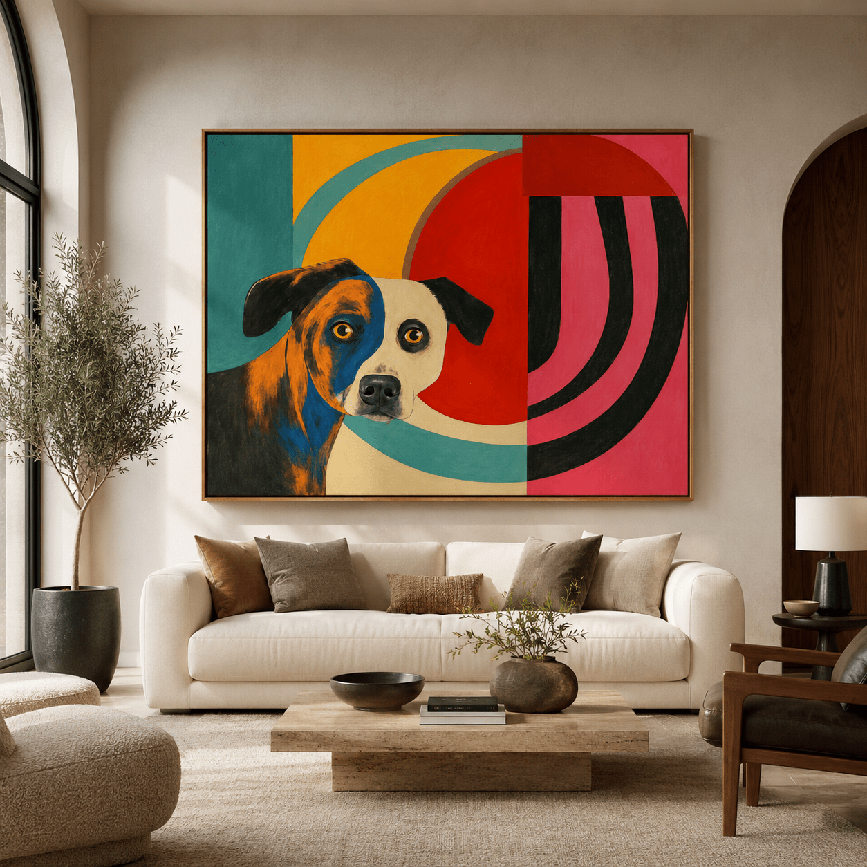 Dog Art Canvas Print — The Hound by Rossetti Art