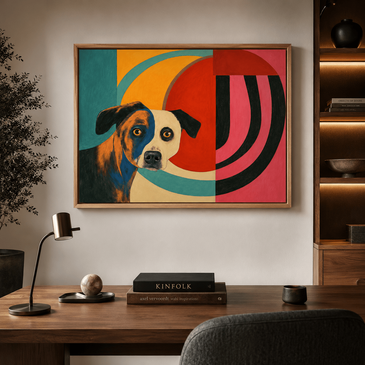 Dog Art Canvas Print — The Hound by Rossetti Art