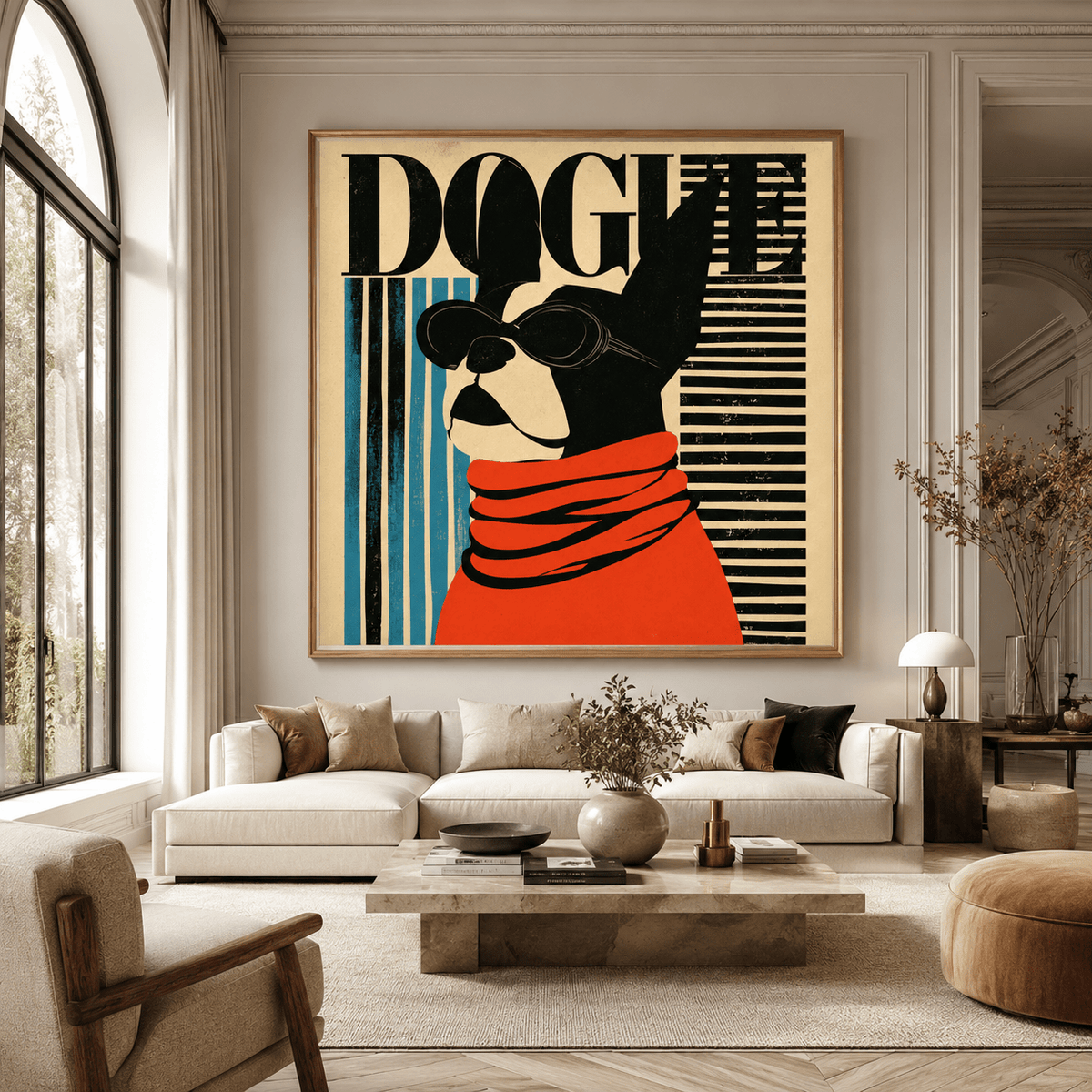 Dog Wall Art Canvas Print — The Editor by Rossetti Art