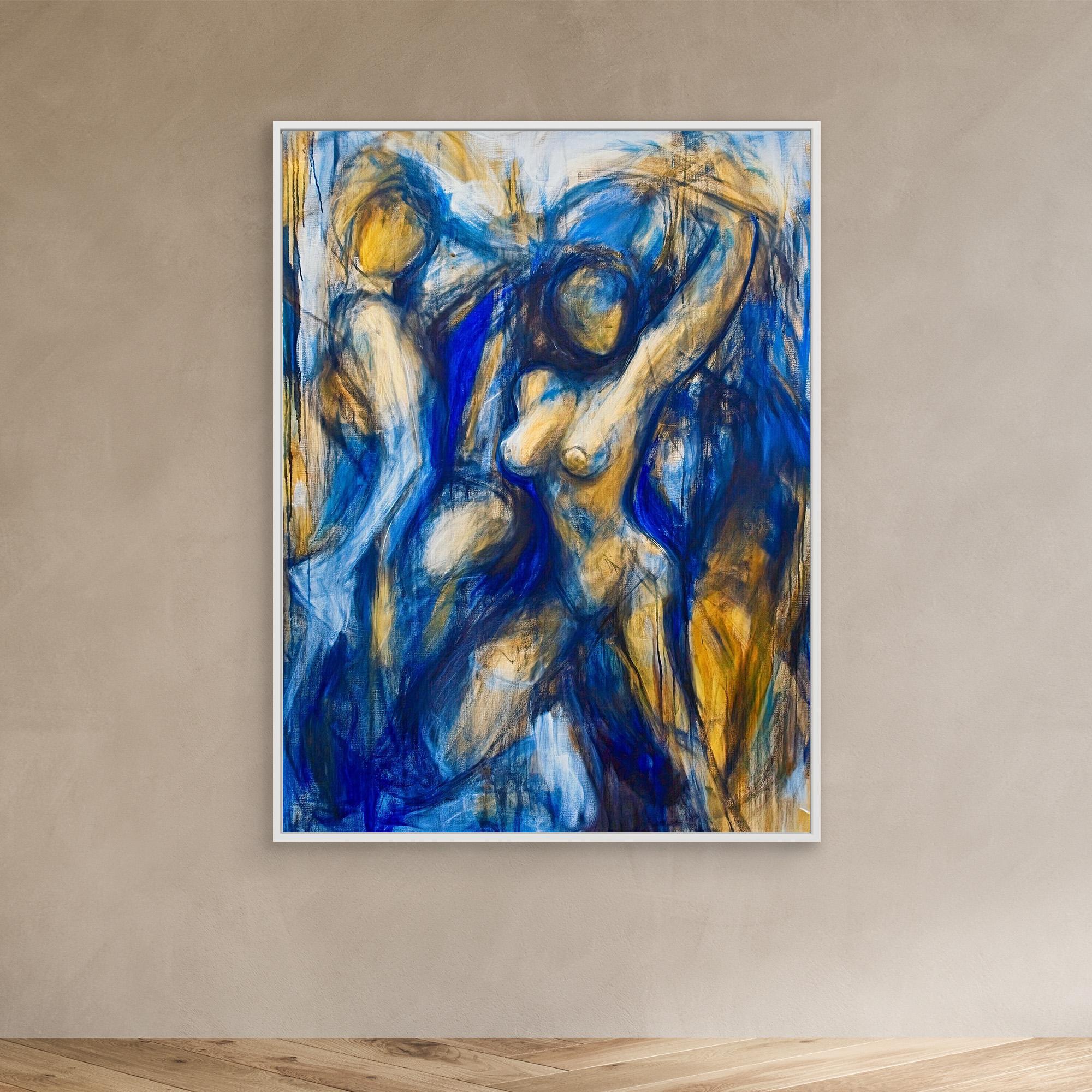 Canvas Print: "Ethereal Dance" - Abstract Figurative Wall Art