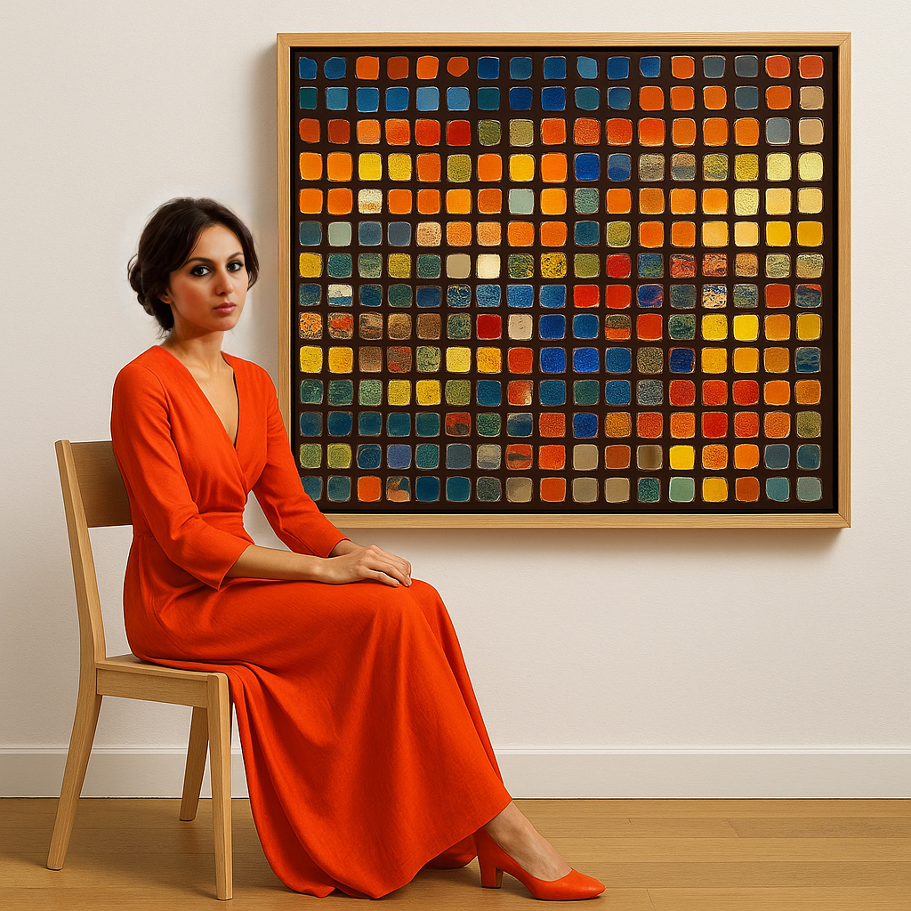Canvas Print : Color Mosaic - Abstract Multicolor Grid Art - Chiara Rossetti