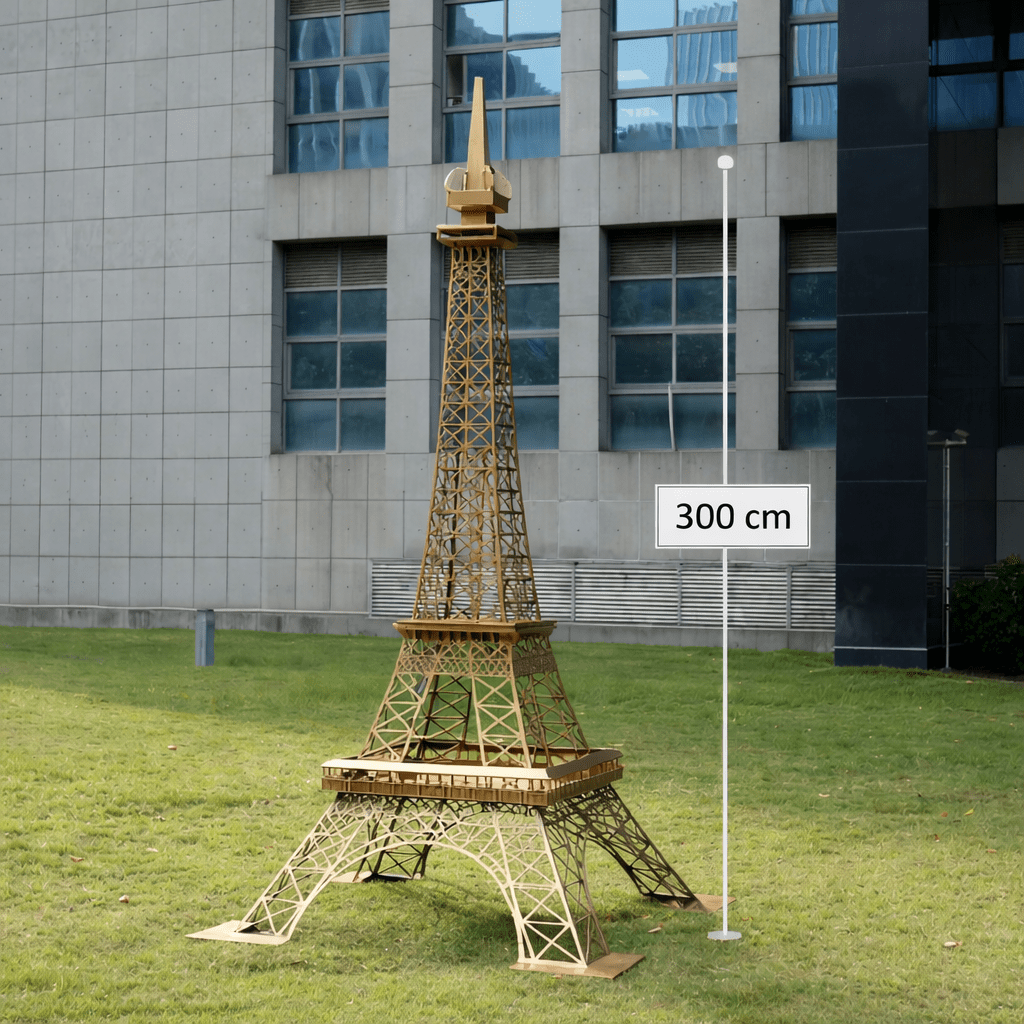 Eiffel Tower Statue Home Decor - Parisian Iron Lace modern abstract canvas wall art by Rossetti Art – luxury interior design artwork for living room, bedroom, office – contemporary art piece creative carved sculpture eco - friendly wall art