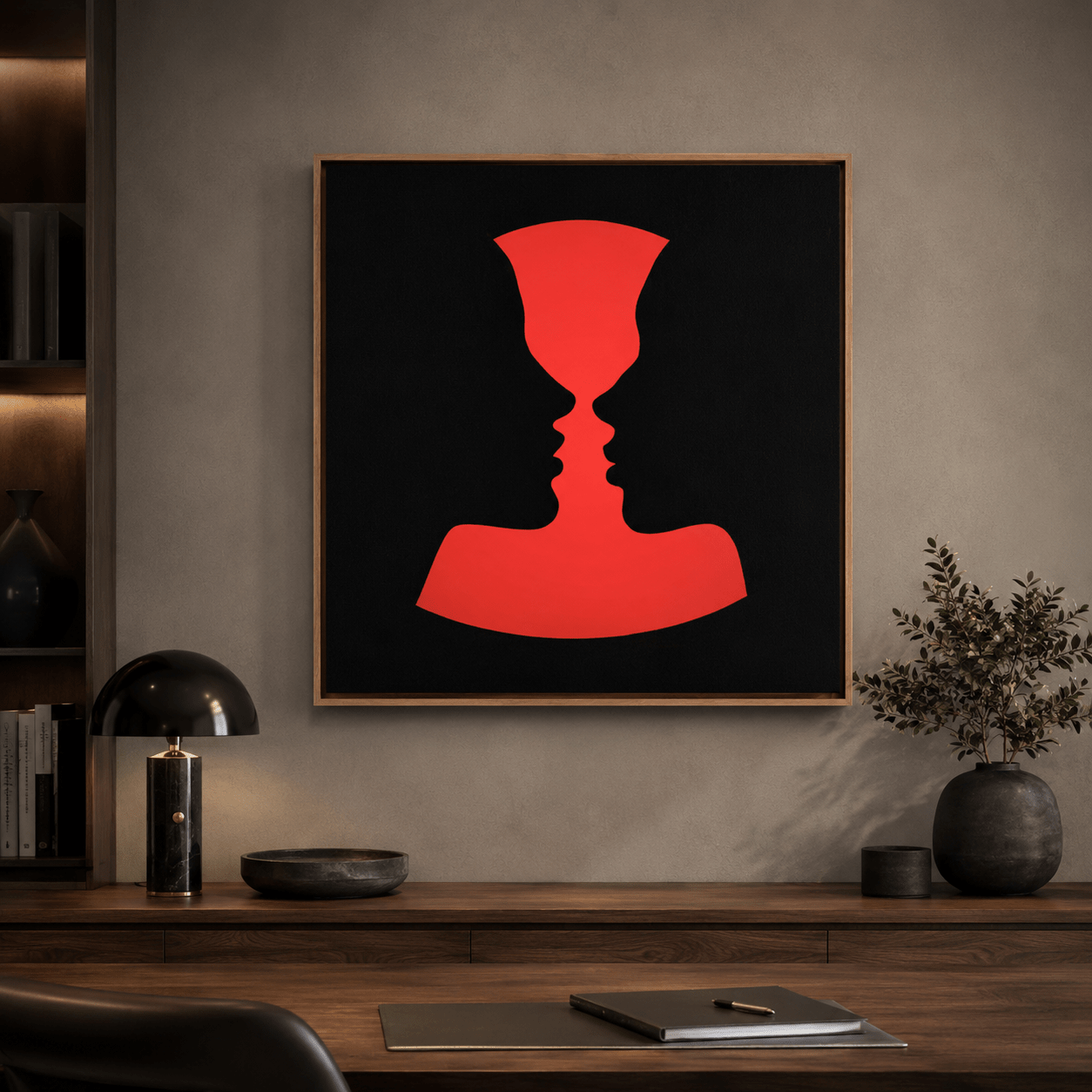 Face Abstract Art Canvas Print — The Vessel by Rossetti Art