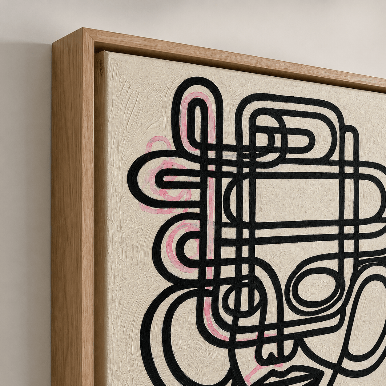 Face Line Art Canvas Print