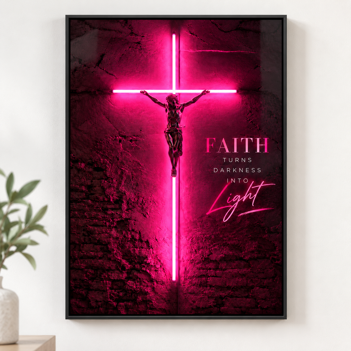 Faith Wall Art – Faith Turns Darkness Into Light by Rossetti Art