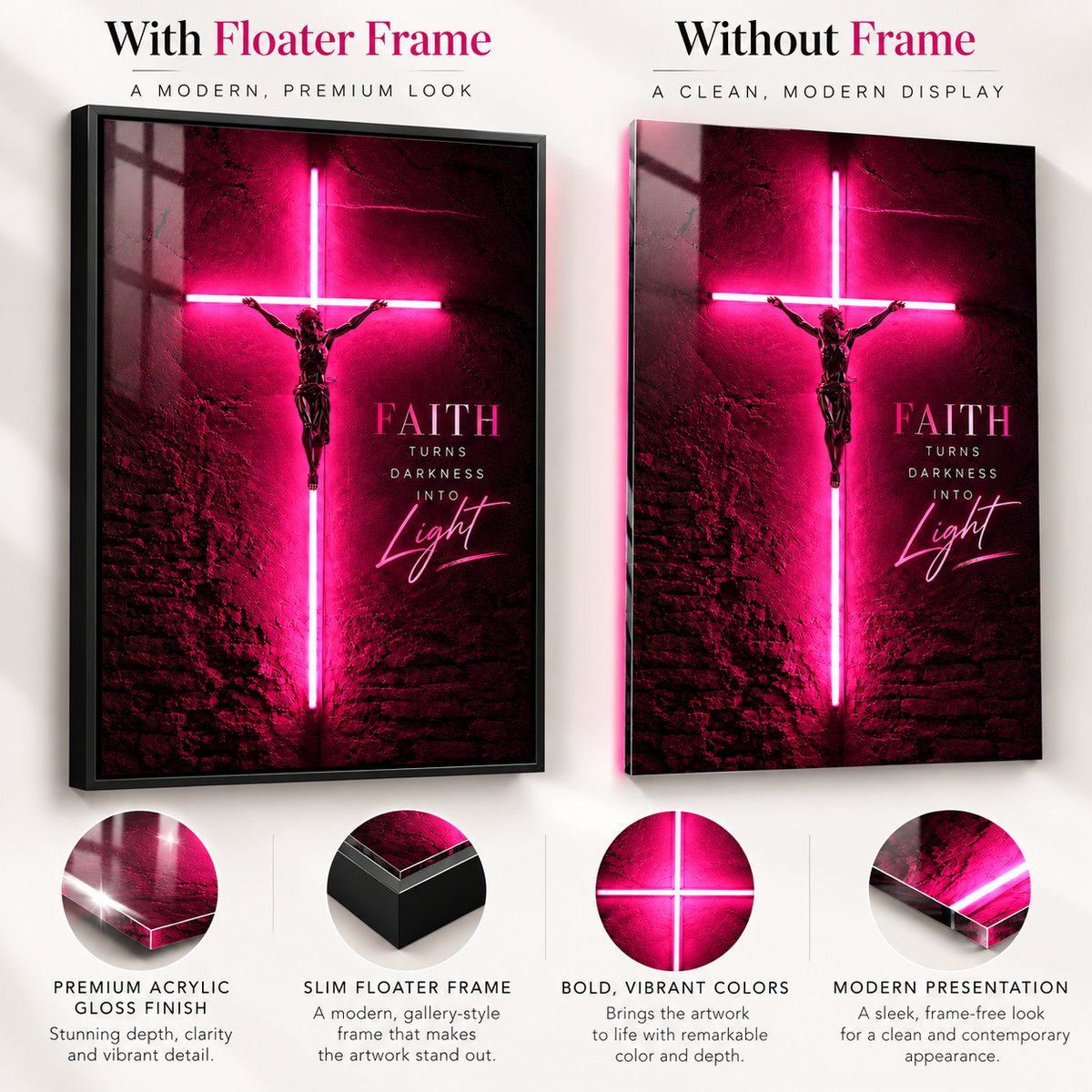 Faith Wall Art – Faith Turns Darkness Into Light by Rossetti Art