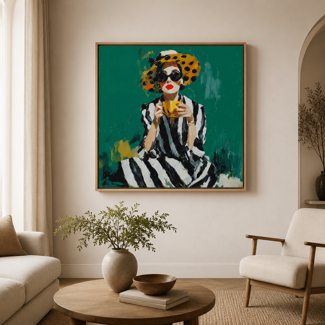 Fashion Art Print Canvas — Café Chic by Rossetti Art