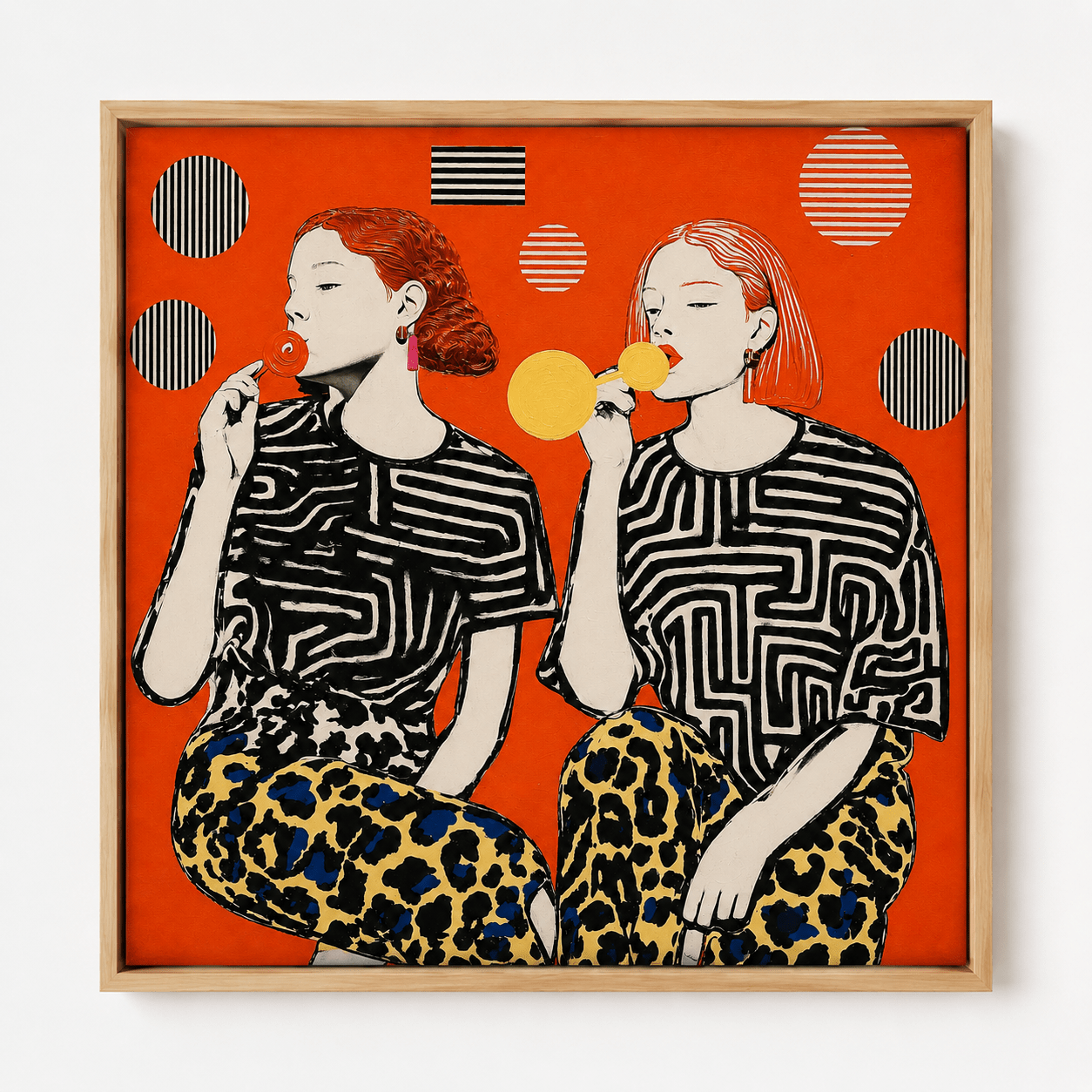Fashion Wall Art Canvas — Sugar Rush by Rossetti Art modern abstract canvas wall art by Rossetti Art – luxury interior design artwork for living room, bedroom, office – Bedroom Canvas Prints Entryway Wall Art figurative