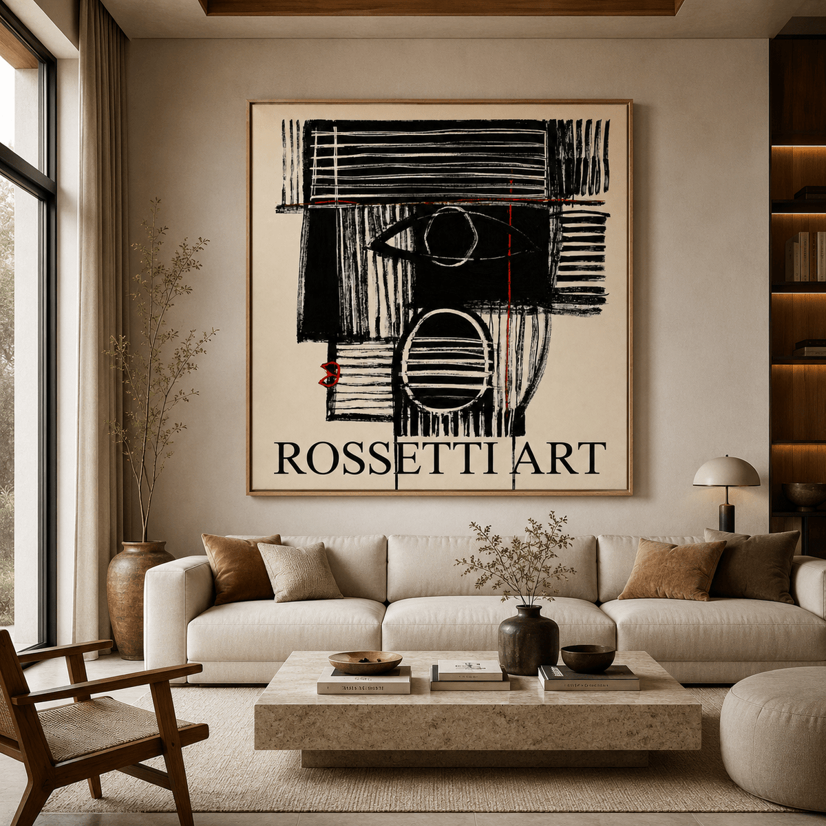 Figurative Abstract Art Canvas Print — Totem by Rossetti Art