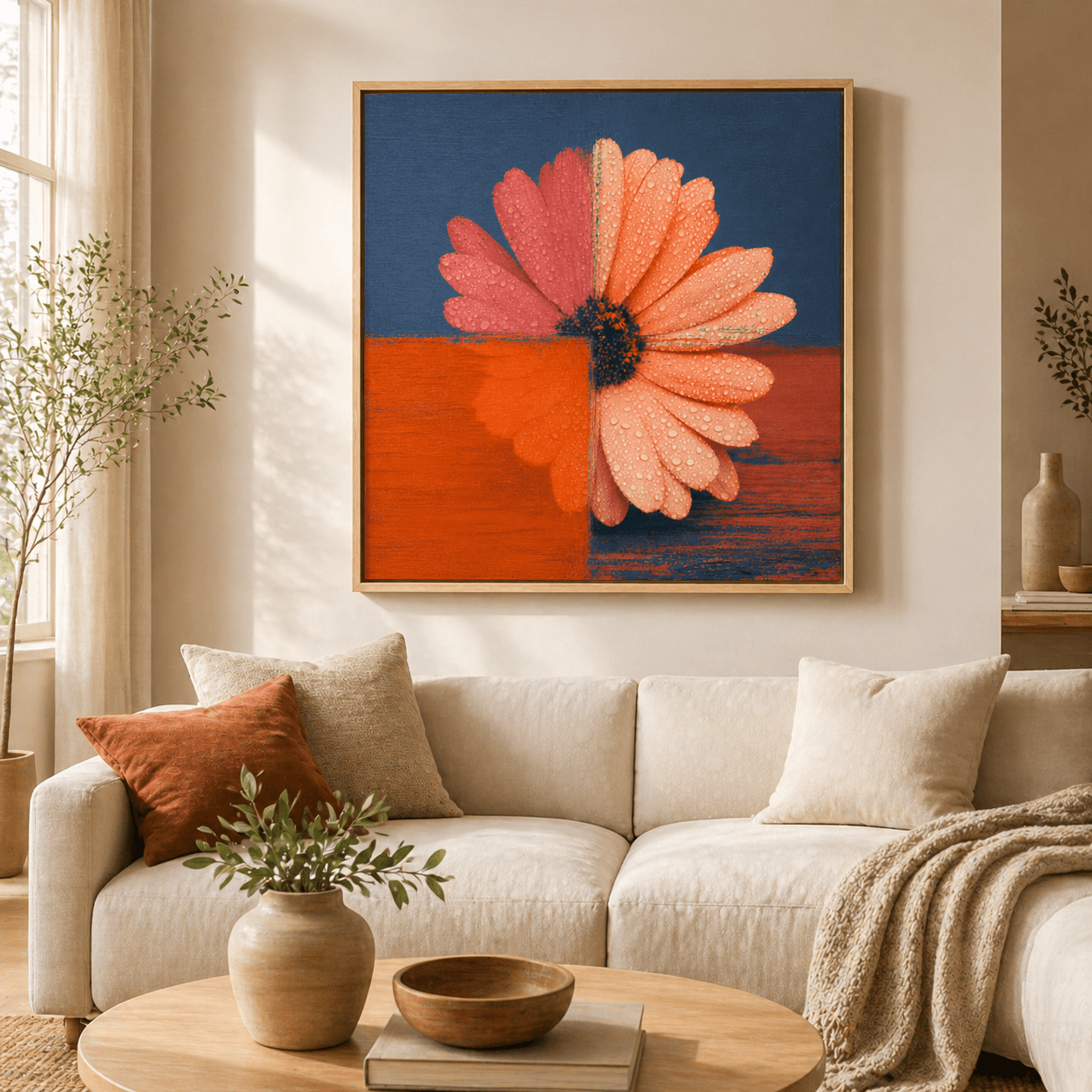 Flower Art for Wall Canvas Print — Chromatic Bloom by Rossetti Art