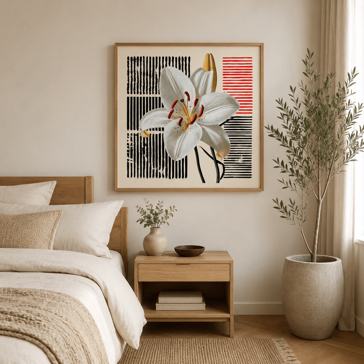 Flower Canvas Wall Art — Ink and Bloom by Rossetti Art