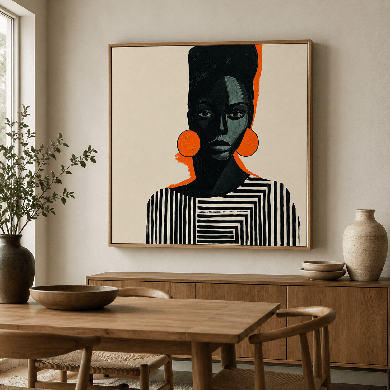 Framed Wall Art Portrait for Bedroom