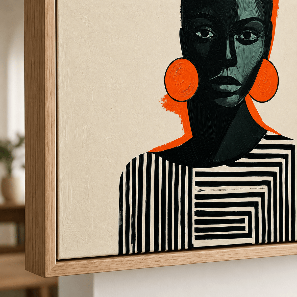 Framed Wall Art Portrait for Bedroom