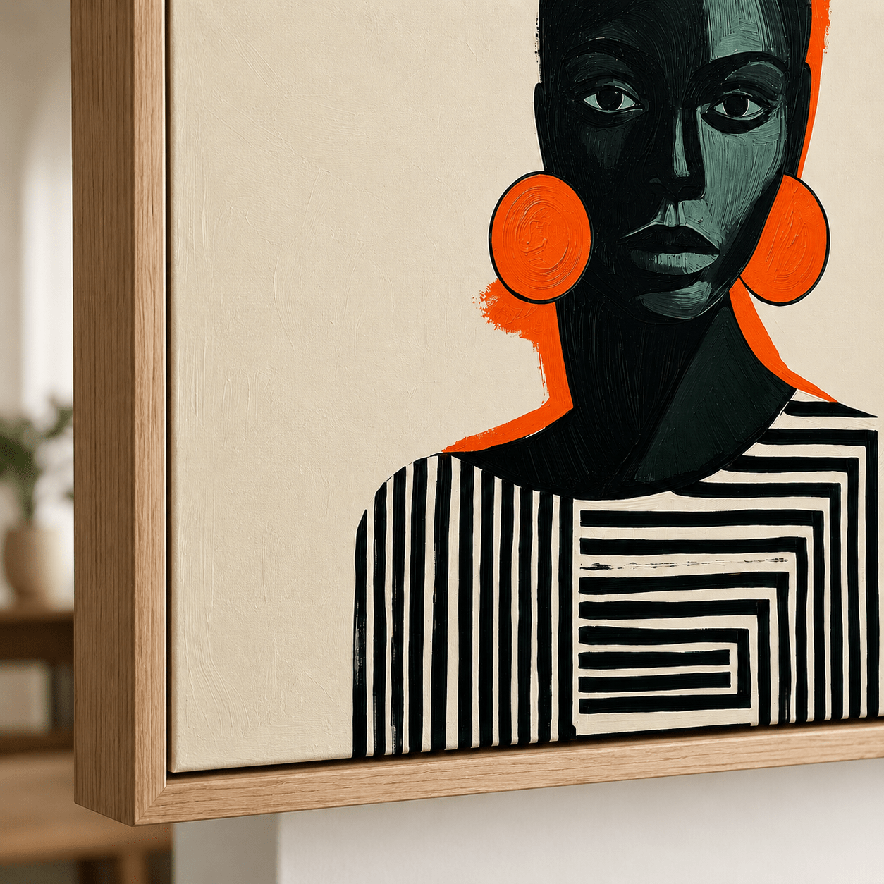 Framed Wall Art Portrait for Bedroom