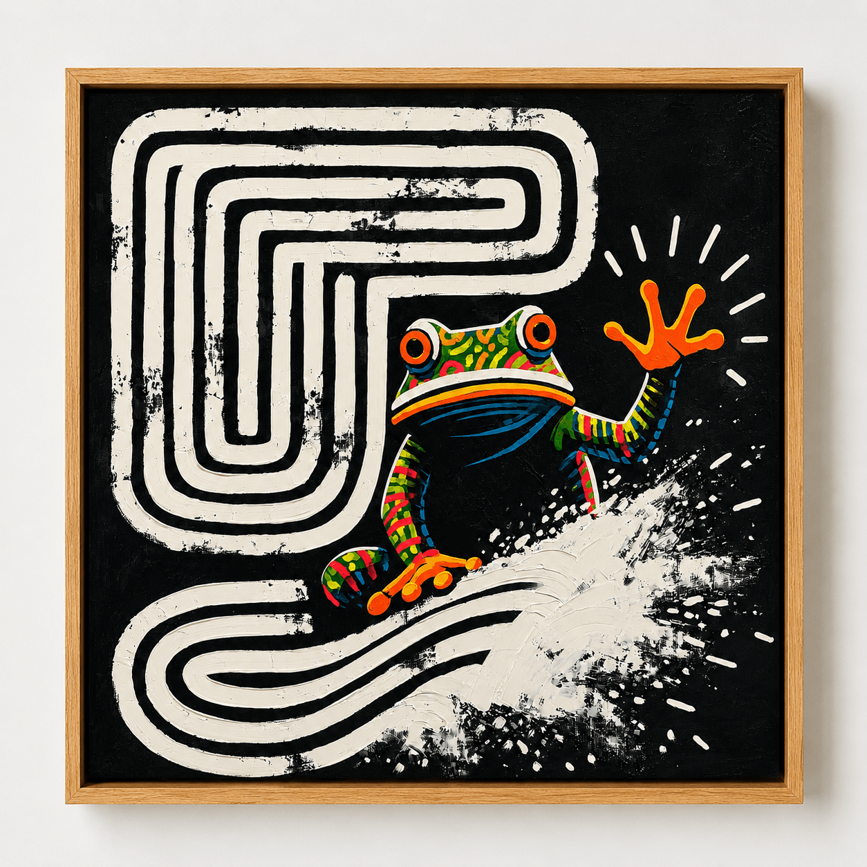 Frog Wall Art Canvas Print — Leap by Rossetti Art