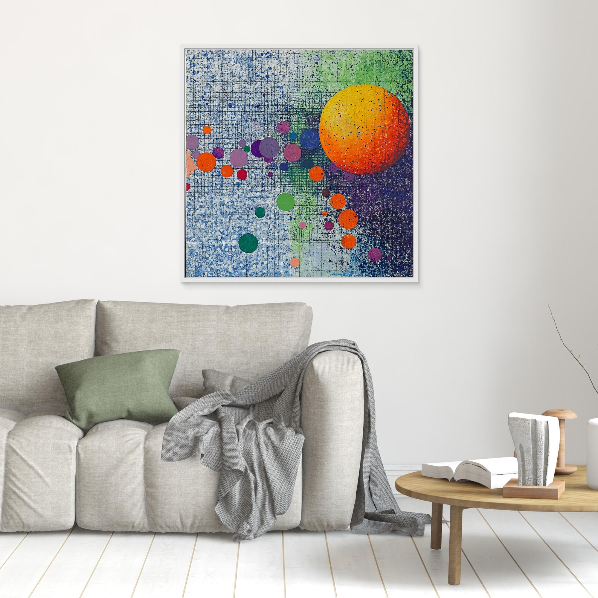 Canvas Print : Celestial Energy - Vibrant Solar Abstract Wall Art
