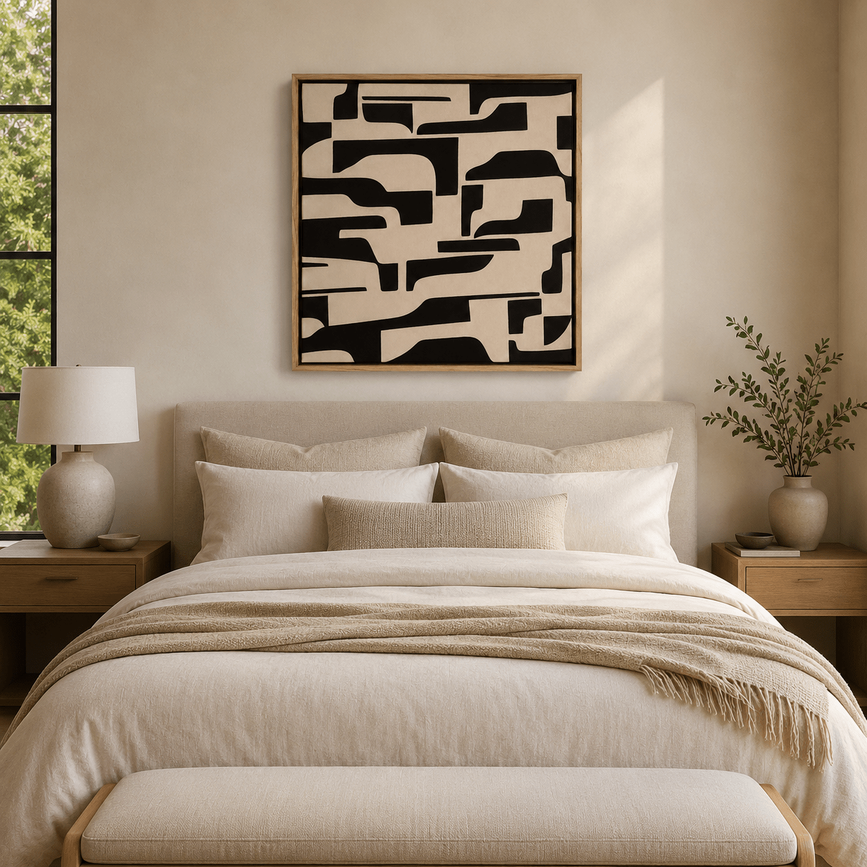 Geometric Abstract Wall Art Canvas Print — Labyrinth by Rossetti Art
